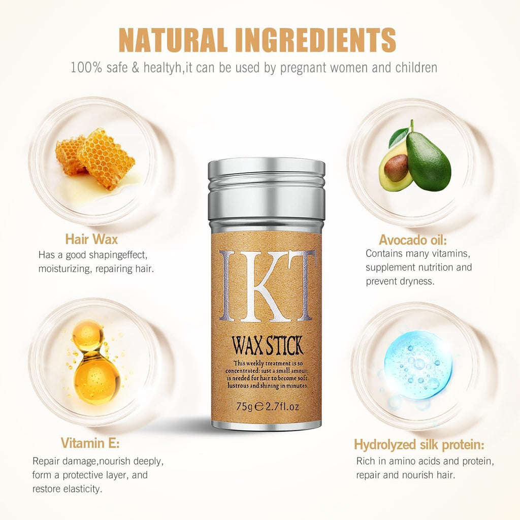 IKT Hair Wax Stick 2.7 Oz 75 Grams (Pack of 1)